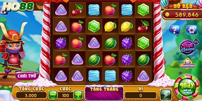 Candy Fruit Samurai – Game nổ hũ đổi thưởng Jackpot khủng